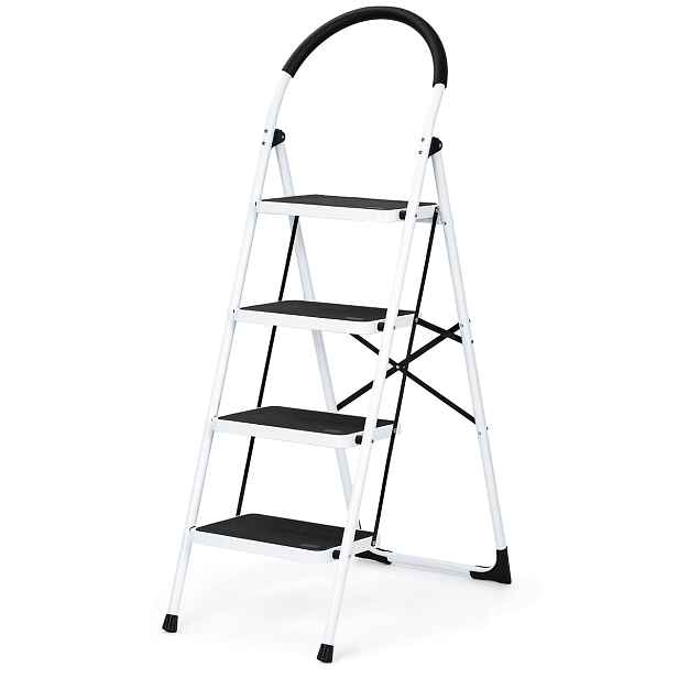 4Home Skládací ocelové schůdky Steps, 4 stupně, 4 stupně