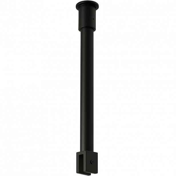 Sprchová vzpěra Onyx - kulatá - vertikální do stropu - černá matná - 40 cm
