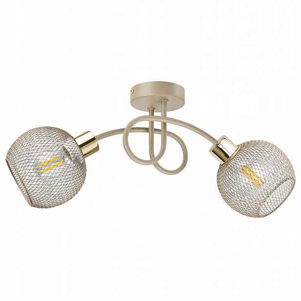 Stropní Svítidlo Stropní Svítidlo Lustr 2xE27 Béžová Kašmír Loft Edison do pokoje