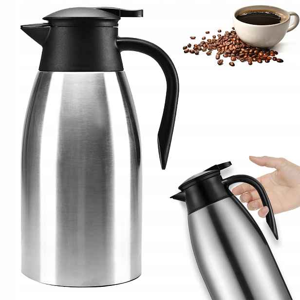 Vakuová Termoska Na Konvici Izolovaná, Stříbrná, 2 L