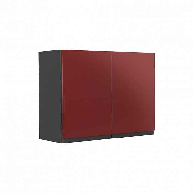 Vicco SKLENĚNÁ KUCHYŇSKÁ SKŘÍŇKA R-Line, Červená/Antracit, 80 cm