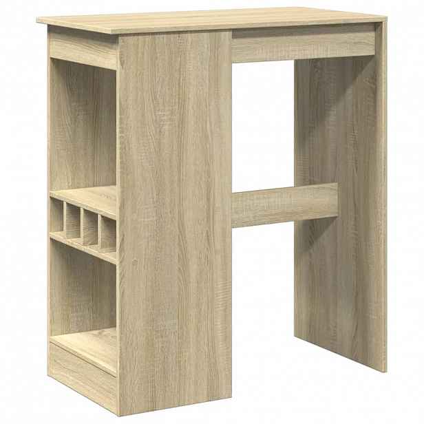 vidaXL Barový stůl s regály dub sonoma 90 x 47,5 x 103,5 cm kompozit
