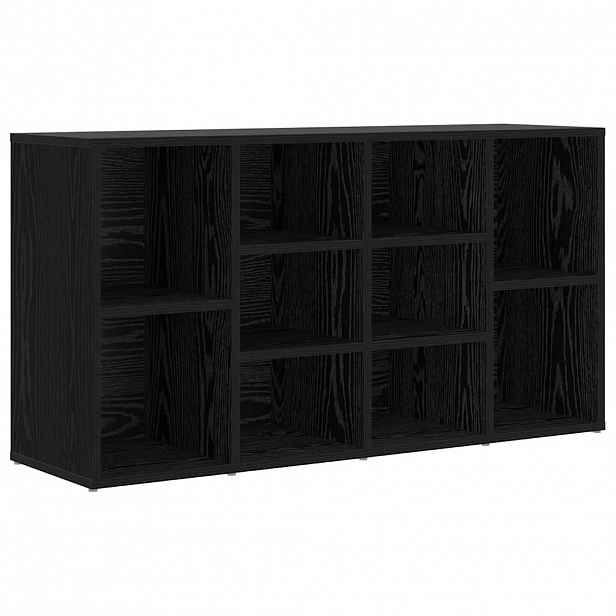 vidaXL Lavička na boty 103 x 30 x 54,5 cm Kompozitní dřevo Černý dub
