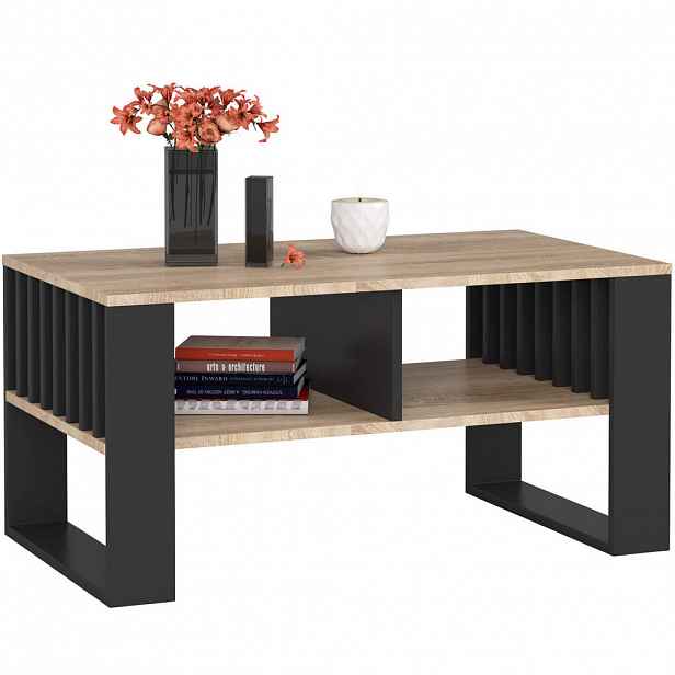 RAUMHIRSCH FURNITURE KONZOLOVÝ STOLEK dub Sonoma, černý 45/92/53
