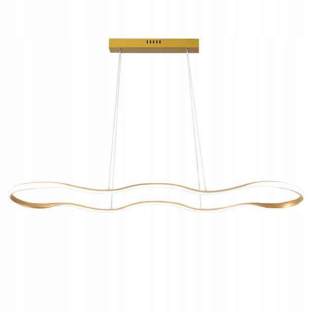 Moderní závěsná Led lampa Zlatá Dlouhá 120 cm do obývacího pokoje Toolight