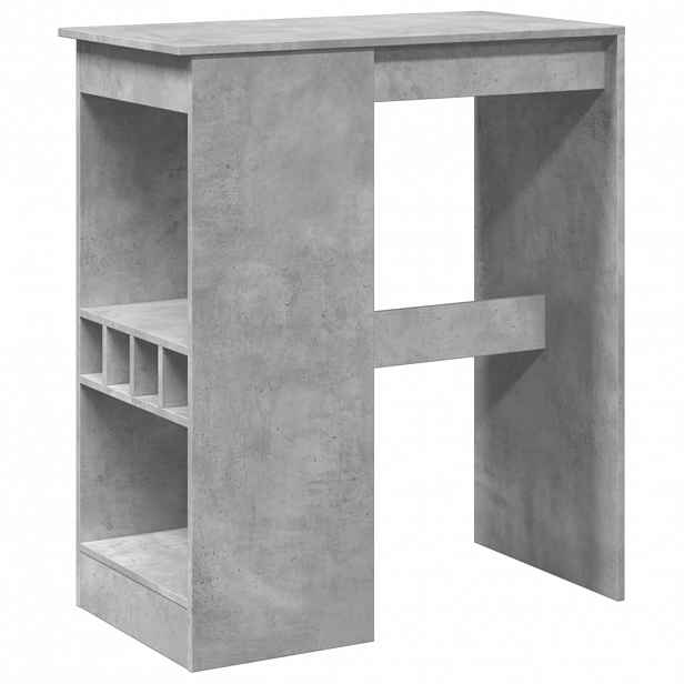 vidaXL Barový stůl s regály betonově šedý 90x47,5x103,5 cm kompozit