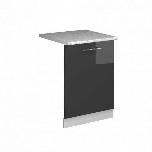 Vicco ČELNÍ PANEL MYČKY Fame-Line Antracitový vysoký lesk 60 cm s pracovní deskou