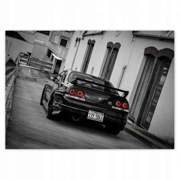 Fototapety 208x146 Černá Nissan Gtr