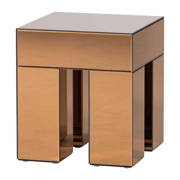 Lesklý odkládací stolek 45x45 cm Mirrox – WOOOD