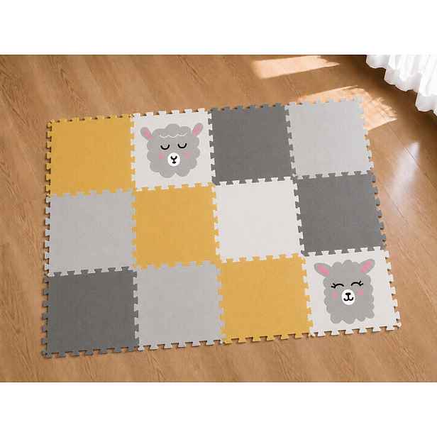 Pěnová podlaha puzzle 12 dílů BERÁNEK A LAMA