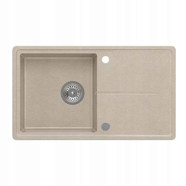 Quadron Tony 111 Granitový dřez 1-komorový 78x45x18,5 cm Béžový Sand