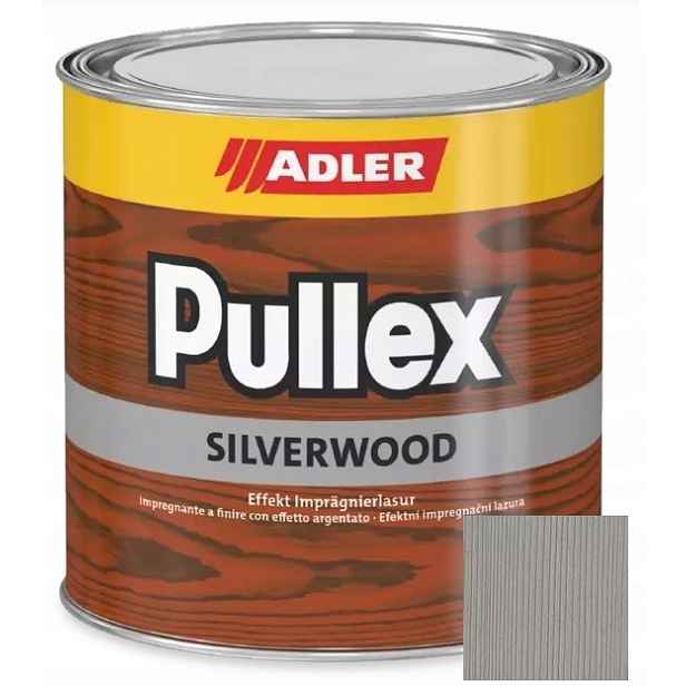 Lazura na dřevo 3v1 fasáda Adler Pullex Silverwood Silber 0,75L