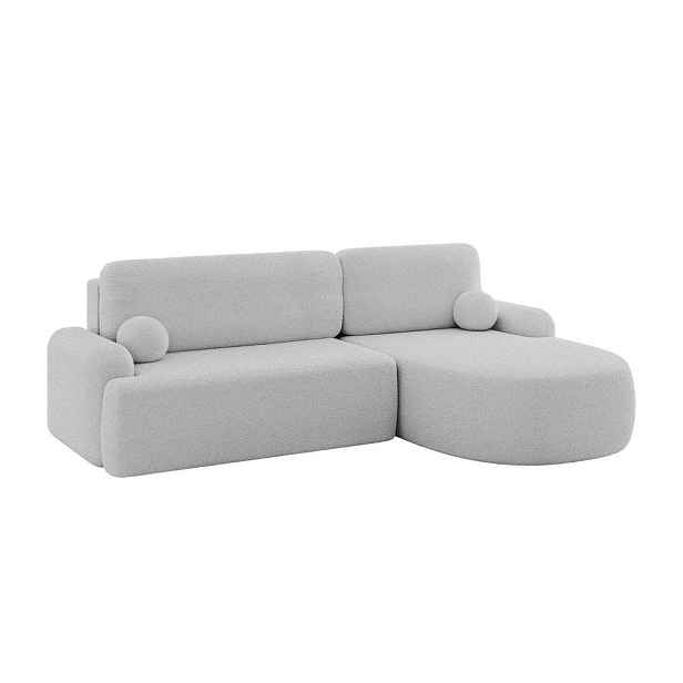 ALTDECOR ROHOVÁ SEDAČKA s funkcí spaní a úložným prostorem LIRA-L - 264x172x89 světle šedá