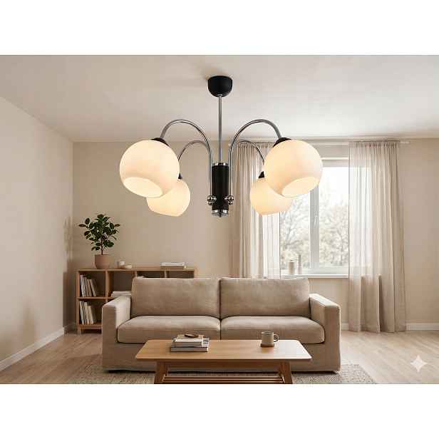 Euro-Lamp Stropní Svítidlo Alva 4 Černá Stínidlo bílá 4X60W Výrobce