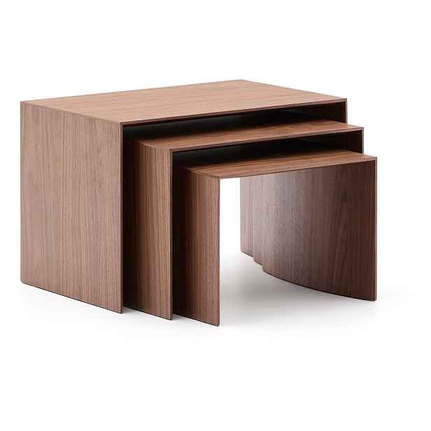 Odkládací stolky v sadě 3 ks v dekoru ořechu 40x60 cm Litto – Kave Home