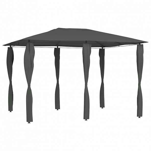 vidaXL Altán s krytými sloupky 3 x 4 x 2,6 m antracitový 160 g/m²