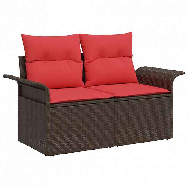 vidaXL Zahradní sofa 2-Počet míst polyratan
