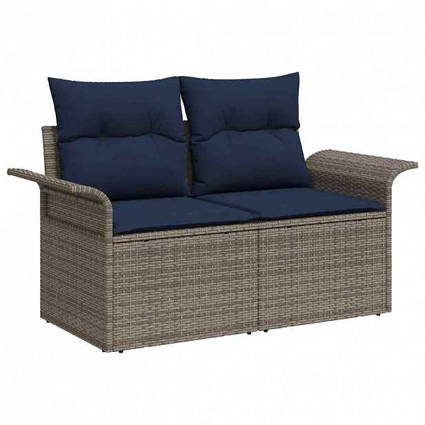 vidaXL Zahradní sofa 2-Počet míst polyratan