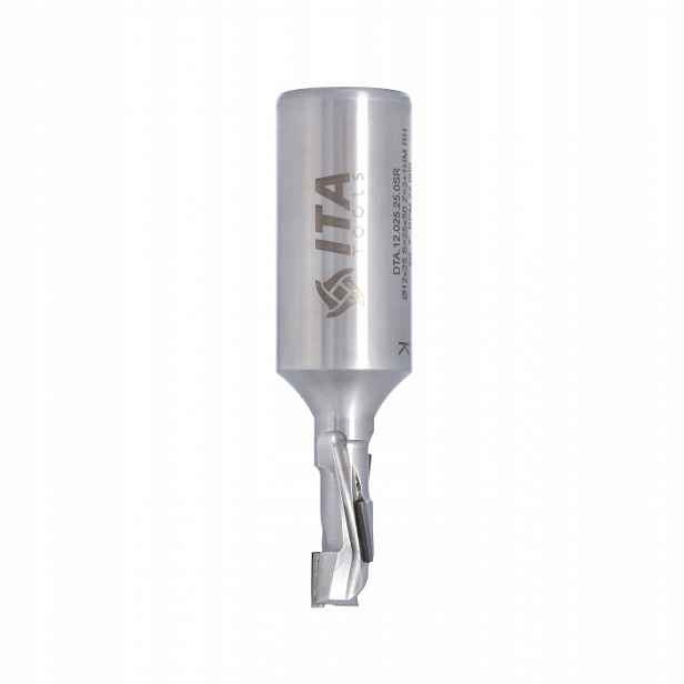 Ita Tools diamantová fréza Z1+1 D12 I25 L87 S20 mm 3 spirály tělo Ocel