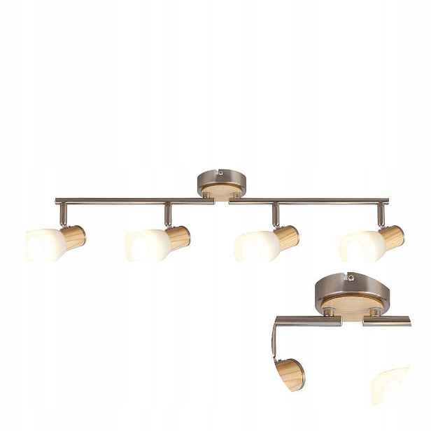 Reflektorová stropní lampa Bílá Chrom E14 40W 4 zdroje Gavin Rabalux