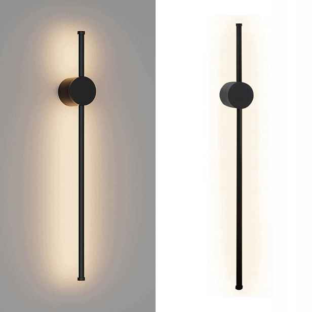 Nástěnná lampa Dlouhá Led Teplá Barva 6W 60cm Premium Černá Loft
