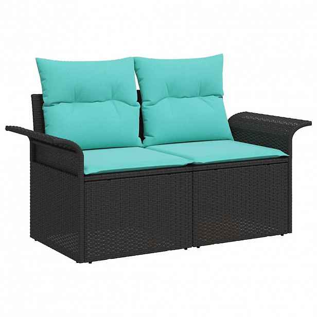 vidaXL Zahradní sofa 2-Počet míst polyratan