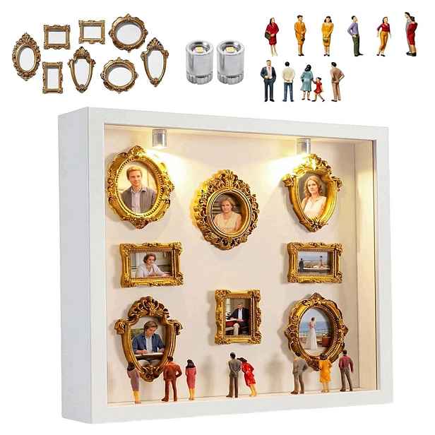 Dřevo Diy Shadow Box Rám Hloubka Krabička Na Medaile Diy