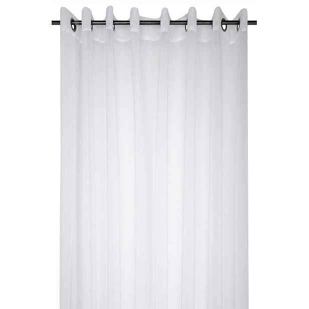 Klasická Záclona Bílá Hladká Na Kolečkách Velká Široká 300 x 260 cm
