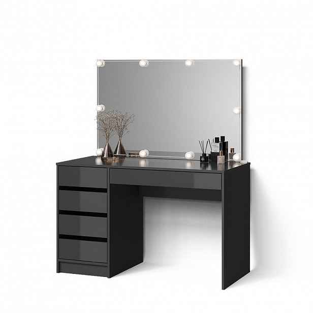 Livinity® TOALETNÍ STOLEK Imola Antracit 120 cm s osvětlením LED