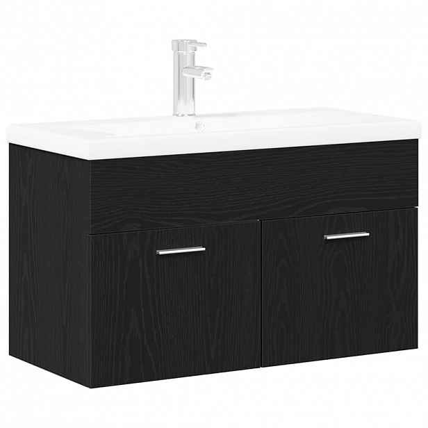 vidaXL Koupelnová skříň Černý dub 90 x 38,5 x 46 cm Kompozitní dřevo
