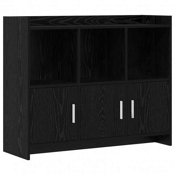 vidaXL Servírovací skříň Černý dub 98,5 x 33 x 80 cm Kompozitní dřevo