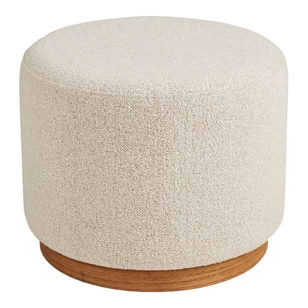Béžový taburet z textilie bouclé Daisy – House Nordic