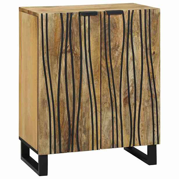 vidaXL Servírovací skříň Přírodní 60 x 33,5 x 75 cm