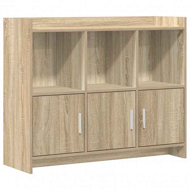 vidaXL Servírovací skříň Dub sonoma 98,5 x 33 x 80 cm Kompozitní dřevo