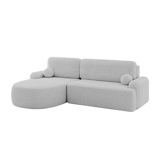 ALTDECOR ROHOVÁ SEDAČKA s funkcí spaní a úložným prostorem LIRA-L - 264x172x89 světle šedá
