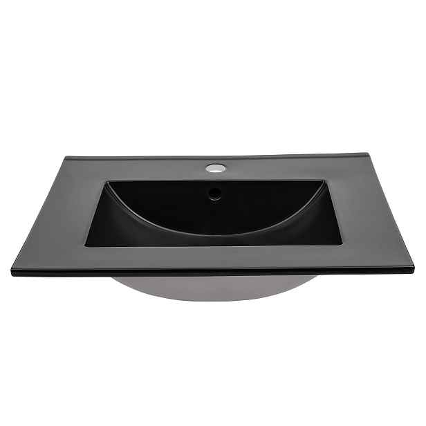 ArtCom Keramické umyvadlo UM-8003-80 | černý mat 80 cm