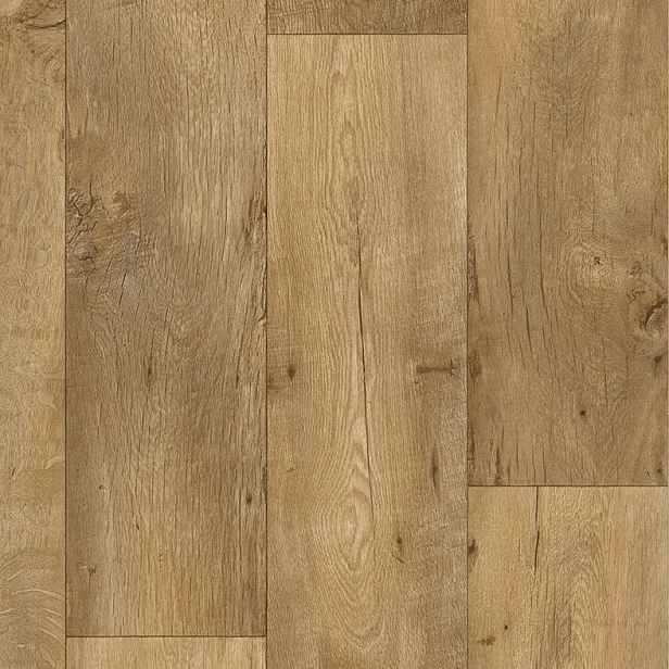 PVC podlaha - lino Texalino Supreme 7801 Valley Oak - dub, na míru, šíře 5m, hnědá, filc, chodba / předsíň, Beauflor