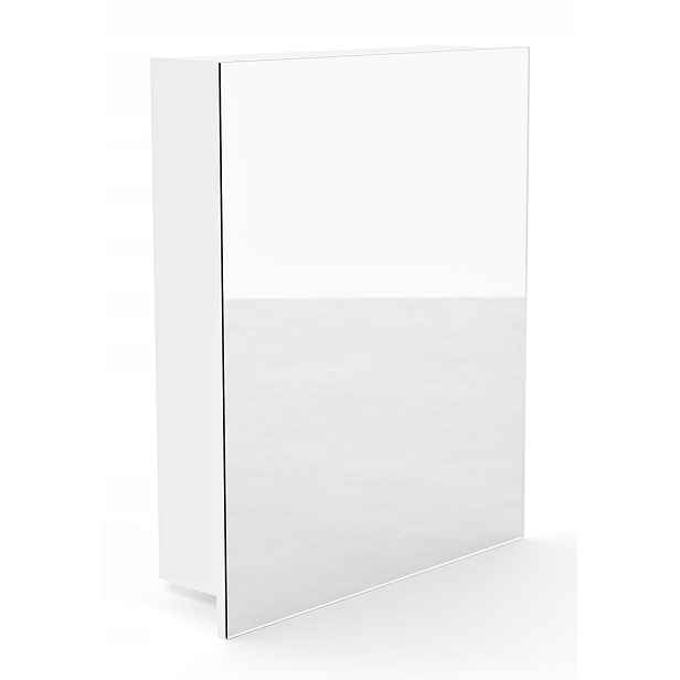 Koupelnová Skříňka Se Zrcadlem 50 CM Bílá Matná