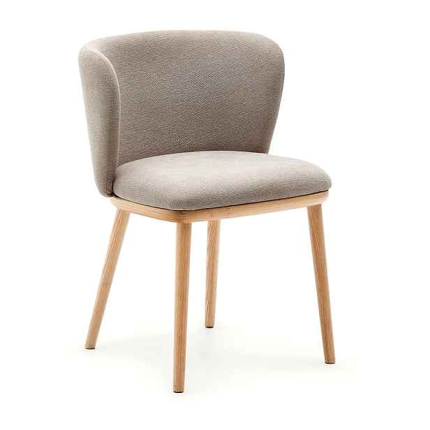 Světle hnědé čalouněné jídelní křeslo Ciselia – Kave Home