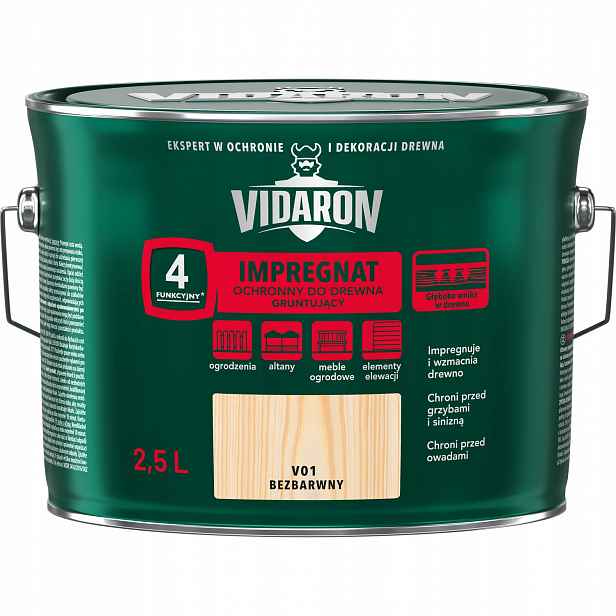 Vidaron Ochranný Podkladový Impregnát 2,5 L V01, Bezbarvý Podklad