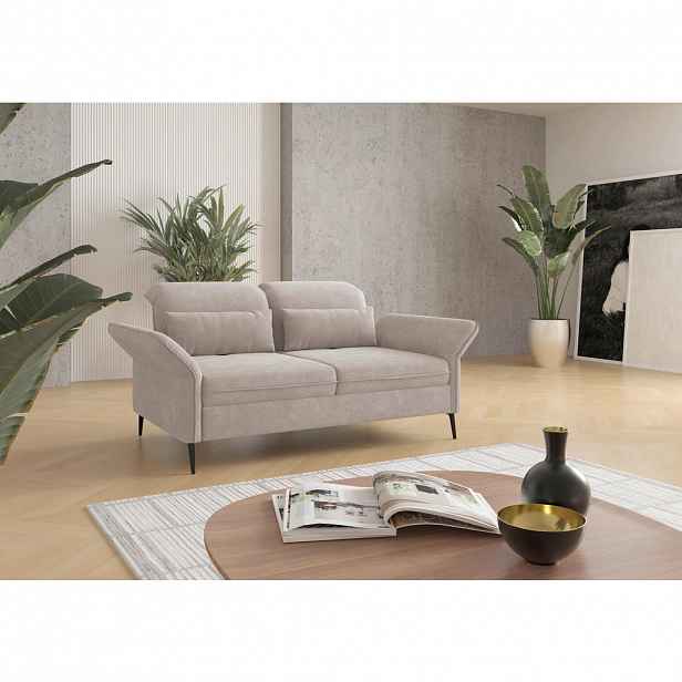 Sit & More TŘÍMÍSTNÁ POHOVKA, textil, šedobéžová