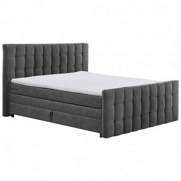 MID.YOU POSTEL BOXSPRING, 180/200 cm, antracitová