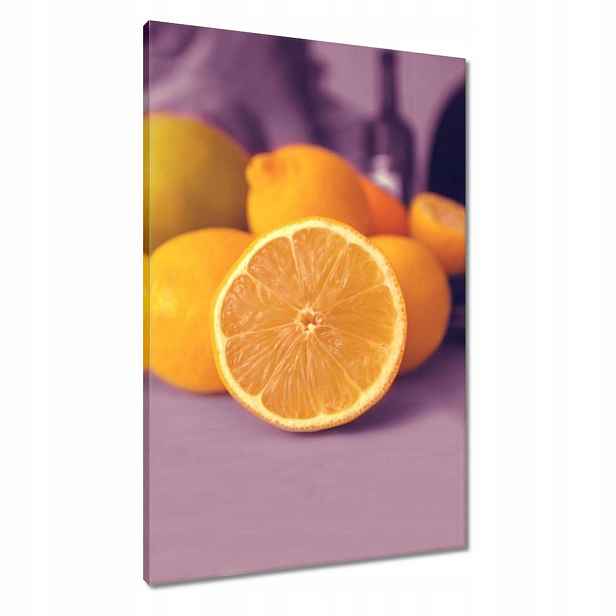 Obrazy 60x90 Citronky ve fialové barvě