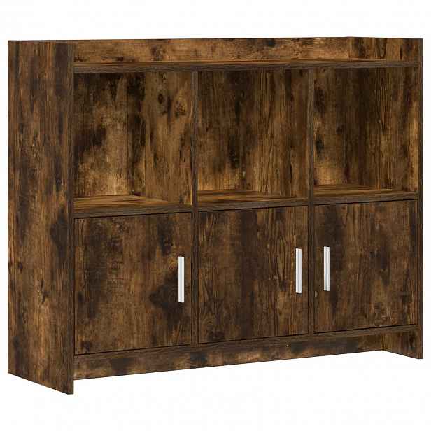 vidaXL Servírovací skříň Kouřový dub 98,5 x 33 x 80 cm