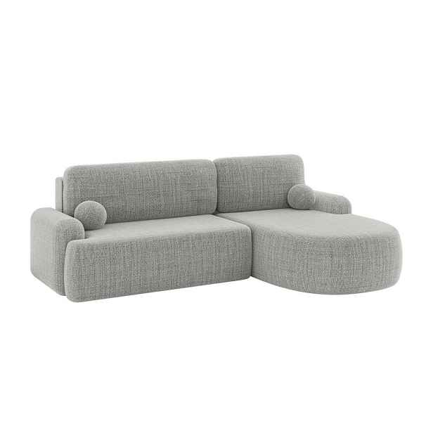 ALTDECOR ROHOVÁ SEDAČKA s funkcí spaní a úložným prostorem LIRA-L - 264x172x89 světle šedá