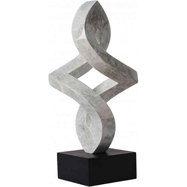 Abstraktní Socha Moderní Nenbolec 37 cm Pryskyřice Efekt Mramoru Glamour