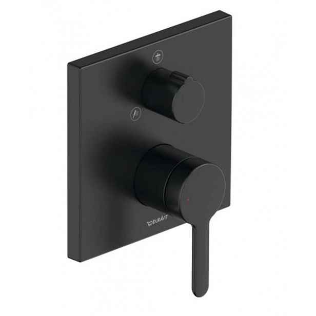 Duravit C.1 - Sprchová baterie pod omítku, pro 2 spotřebiče, matná černá C14210011046