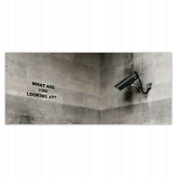 Fototapety 211x91 Banksy Kamera Graffiti