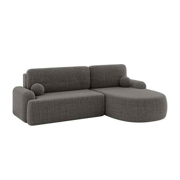ALTDECOR ROHOVÁ SEDAČKA s funkcí spaní a úložným prostorem LIRA-L - 264x172x89 šedá