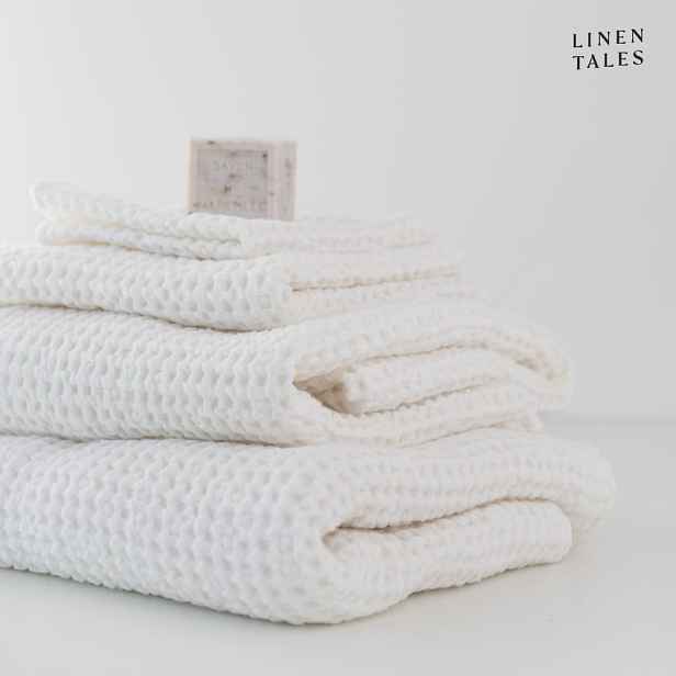 Bílé ručníky a osušky v sadě 3 ks Honeycomb – Linen Tales